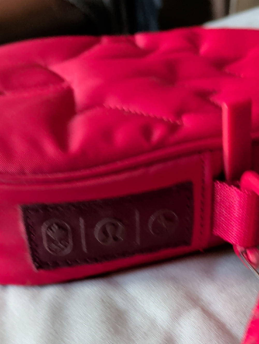 Bright Pink Quilted Crossbody Bag